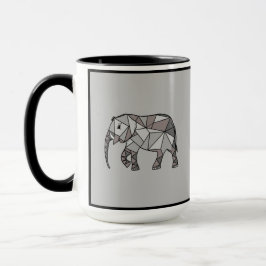 Monogram Cute Graphics Elephant, speciaal aangepas Mok