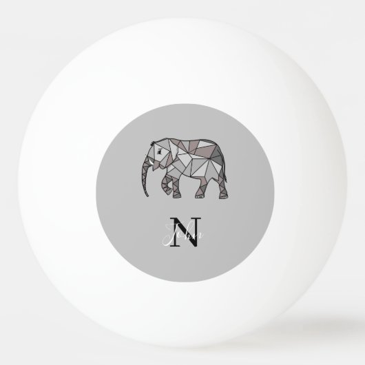 Monogram Cute Graphics Elephant, speciaal aangepas Pingpongballen (Voorkant)