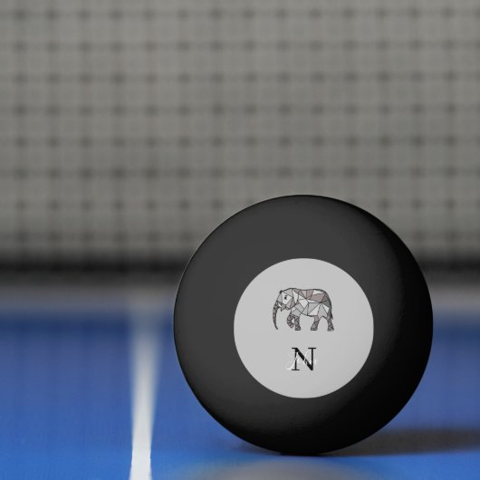 Monogram Cute Graphics Elephant, speciaal aangepas Pingpongballen (Net)