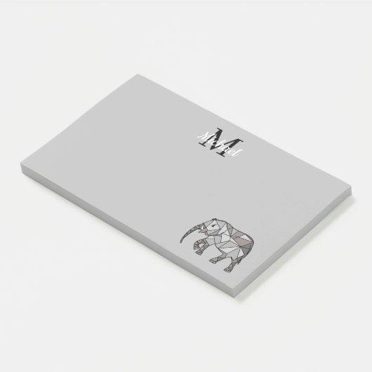 Monogram Cute Graphics Elephant, speciaal aangepas Post-it® Notes (Schuin)