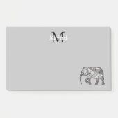 Monogram Cute Graphics Elephant, speciaal aangepas Post-it® Notes (Voorkant)