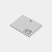Monogram Cute Graphics Elephant, speciaal aangepas Post-it® Notes (Schuin)