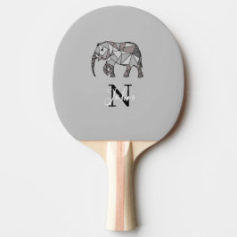 Monogram Cute Graphics Elephant, speciaal aangepas Tafeltennisbatje