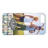 Monogram | Cute Hipster Cats Pattern Case-Mate iPhone Case (Achterkant (Horizontaal))