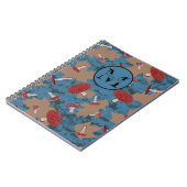 Monogram Cute Mushroom Fungi Pattern Notitieboek (Linkerzijde)
