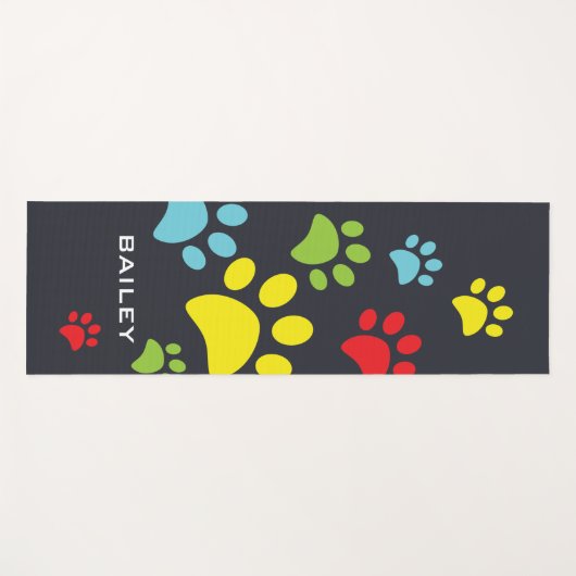 Monogram Cute Paw Prins Yogamat (Voorkant (horizontaal))