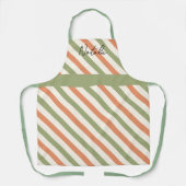 Monogram  Cute retro kleuren Stripes Green Schort (Voorkant)