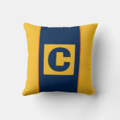 Monogram Cute Yellow en Blue Pineapple Kussen (Achterkant)