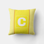 Monogram cutgeel en Oranje anananas Kussen (Achterkant)