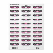 Monogram D Damask White Adresetiketten Etiket (Full Sheet)