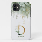 Monogram D Elegant Green Coque-Mate coque iphone (Dos)