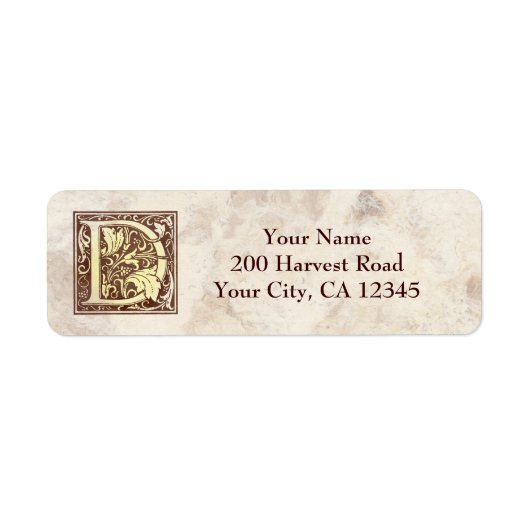  monogram D Etiket (Voorkant)