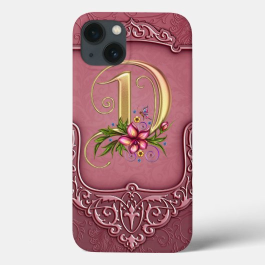 Monogram D iPad-luchtdraagtas Case-Mate iPhone Case (Achterkant)