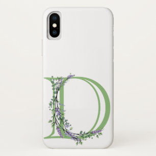 Monogram D Lavender Eucalyptus iPhone X Hoesje