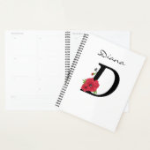 Monogram D, letter D, bloemen, monogram, monogram Planner (Display)