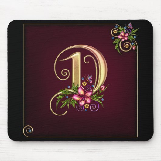 Monogram D Mousepad Muismat (Voorkant)