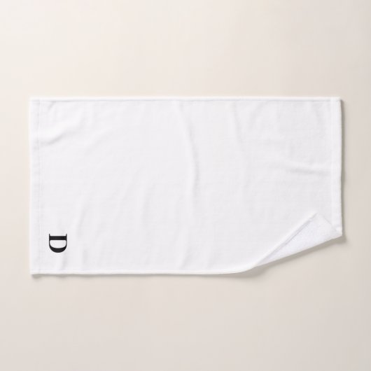 Monogram D op wit Bad Handdoek (Handdoek)