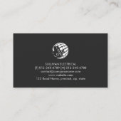 Monogram D van een elektricien Visitekaartje (Achterkant)