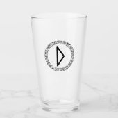 Monogram D - Viking stijl - pint glas (Voorkant)