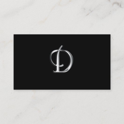 Monogram D visitekaartjes (Voorkant)