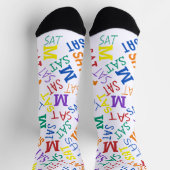 Monogram Dag van Weekregenboogkleuren zaterdag Sokken (Top)