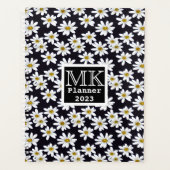 Monogram Daisy Floral Pattern Planner (Voorkant)
