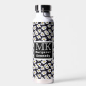 Monogram Daisy Floral Pattern Waterfles (Links)