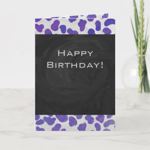 Monogram Dalmatiaans Paars en wit afdrukken Kaart