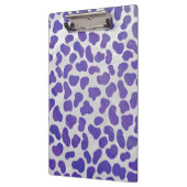 Monogram Dalmatiaans Paars en wit afdrukken Klembord (Links)