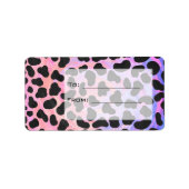 Monogram Dalmatian Black en Pink Etiket (Voorkant)