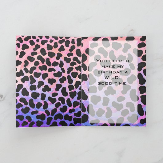 Monogram Dalmatian Black en Pink Kaart (Binnen)