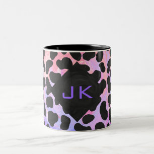Monogram Dalmatian Black en Pink Tweekleurige Koffiemok