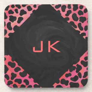 Monogram Dalmatian Black en Red Drankjes Onderzetter