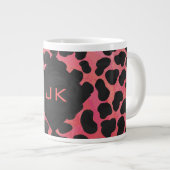 Monogram Dalmatian Black en Red Extra Grote Mok (Voorkant rechts)