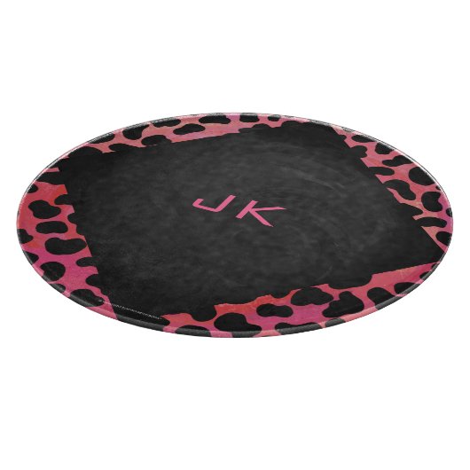 Monogram Dalmatian Black en Red Snijplank (Hoek)