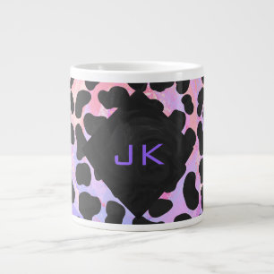 Monogram Dalmatian Zwart en Roze Jumbo Mok