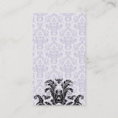 Monogram Damask (Lavender) Visitekaartje (Achterkant)