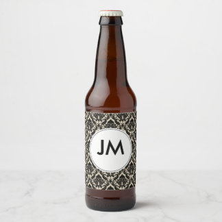 Monogram / Damast Bier Etiket