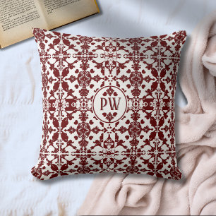 Monogram damast kussen