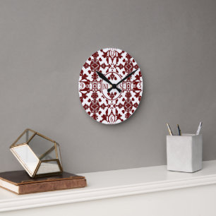 Monogram  damast ronde klok