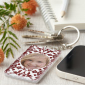 Monogram  damast sleutelhanger (Voorkant Rechts)