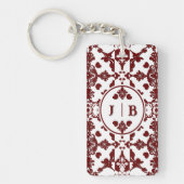 Monogram  damast sleutelhanger (Voorkant)