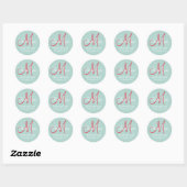 Monogram Dank u Winter Wedding Favor Label (Vel)