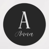 Monogram Dark Autumn vibe Étiquettes (Design 2)