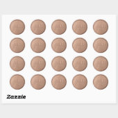 Monogram Datum Chocolate Brown Wax Seal Sticker (Vel)