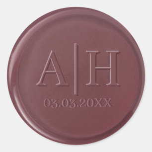 Monogram Datum Mulberry Wax Seal Sticker