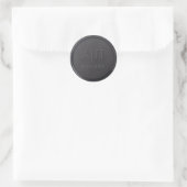 Monogram Datum Zwarte Waszegel Sticker (Tas)