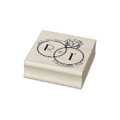 Monogram De datumstempel opslaan Rubberstempel (Stempel)