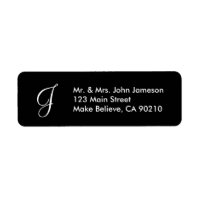 Monogram de heer & mevrouw - Sjabloon voor het eti