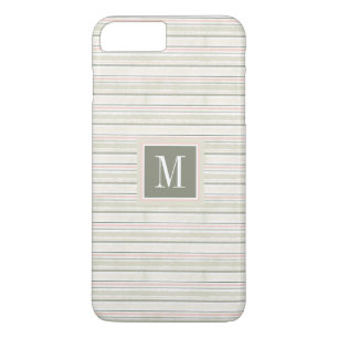 Monogram   De Joy of White   Waterverf Stripes iPhone 8 Plus / 7 Plus Hoesje